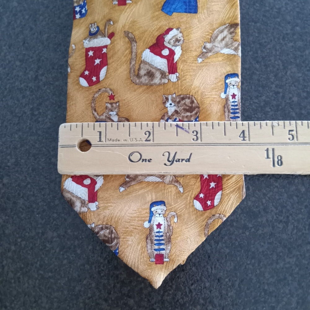 J.Z. Richards Handmade All Silk Christmas Kittens Necktie‎ Lot 0f 3 - Picture 2 of 8